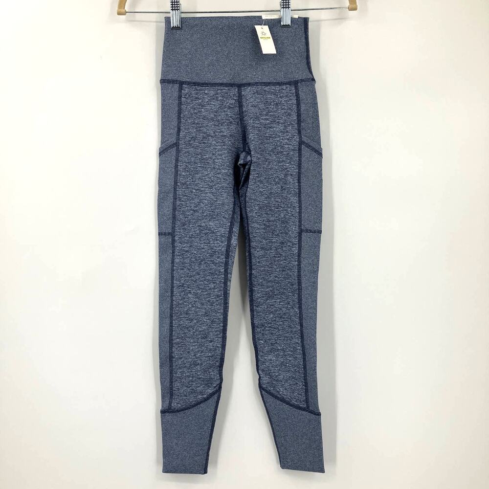Aerie Offline Blue Marble High Waist SHORT Inseam Pockets Hugger Leggings Pants